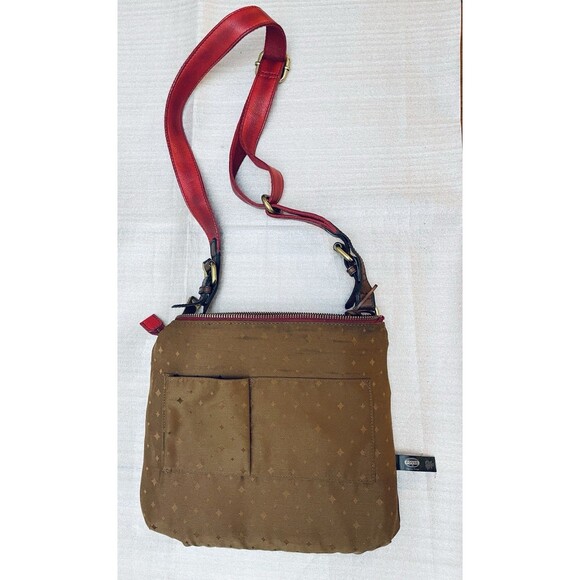 Fossil Magenta Pink Leather Crossbody Bag Purse Soft Cowhide ~ 11"x10"  VGUC - Picture 12 of 12